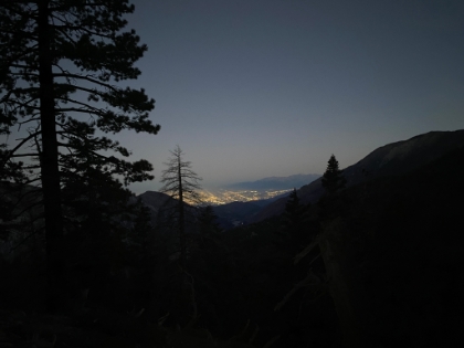 I spent another 2 hours in the dark before sunrise making for 6 hours so far of pitch black hiking. And unlike the Ski Hut trail, I had no experience in the dark on Vivian. I was VERY happy to finally see the sky start to lighten.