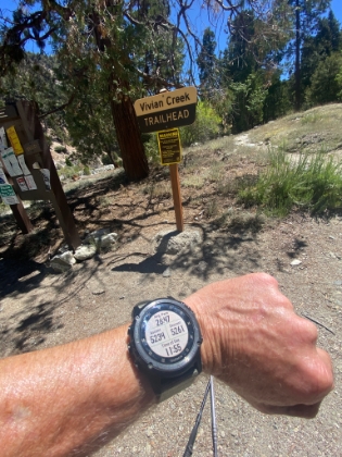 Made it down in 3:13, for a total round trip time of  8:16 . I shaved a fair amount off my Gorgonio target time, which would give me a little extra cushion for San Jacinto.