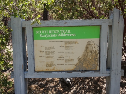 I decided to take the South Ridge Trail for the San Jacinto portion of the 3-day Challenge. It was the only route up San Jacinto that I hadn't tried yet. My legs were still a little fatigued from Mt. Baden-Powell two days prior, so I was starting the challenge already handicapped. But, I was on the trail and ready to go at 10:27am.