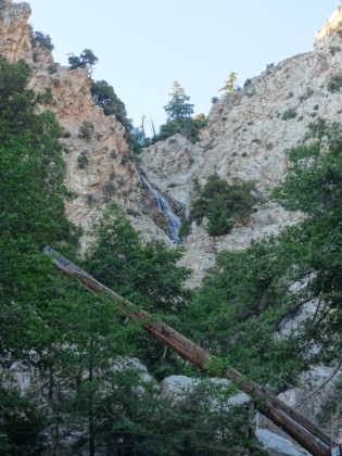 Before leaving, I took a quick sidetrip out to Big Falls, the tallest waterfall in SoCal. There are multiple sections to it, but you can only really see one at a time. Here's the top section, probably 100' or so. The total vertical drop for the entire sequence of falls is supposed to be around 500'.