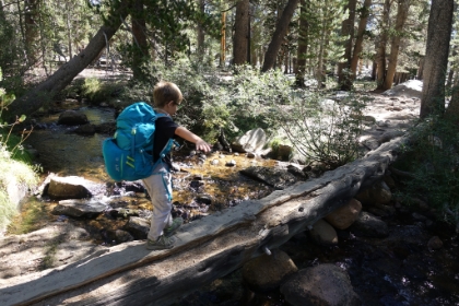 Aidan quickly fell in love with creek crossing, and there were plenty of chances to practice.