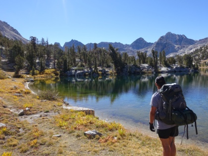 Walking along the Eastern edge of the lake.