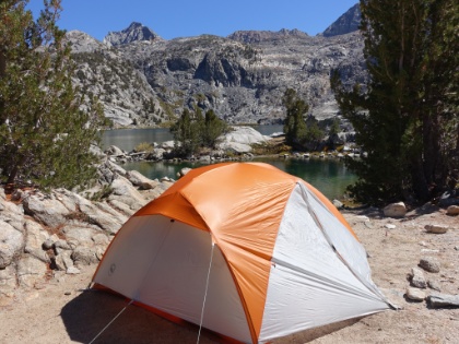 So we decided to go for it! Really close to the trail, but we only ever saw a couple people go by. Definitely an epic spot. We opted for the rainfly this time to stay a little warmer and help keep frost off the tent.