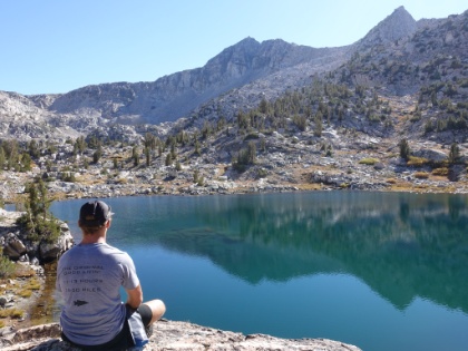Dustin decided to go a little further and scramble up a rock pile where he found another epic lake view (you can't see this lake at all from the other side). Proof again that a little extra effort and exploration usually pays off.