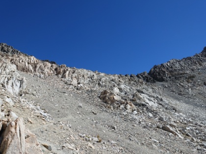 Looking back up at the pass from the South side.