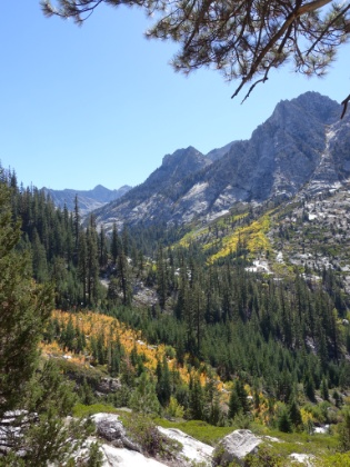 The Fall colors are a great contrast to the green.