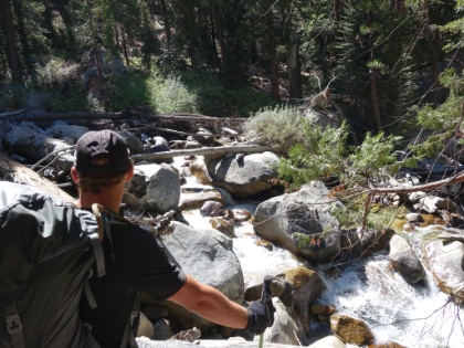 Dustin checking out some cascades.