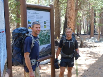 We made it! We had someone take our picture at the trailhead to mark the official completion of our amazing journey. Then we tried to reenter civilization. It's always a bit of a shock to the system seeing cars, and roads, and buildings again after five days of wildneress. It's very tempting to just stay in the wildnerness...