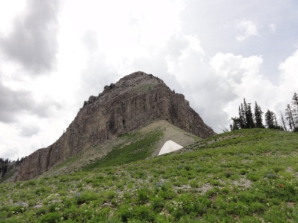 More cool cliffs along with snow fields that seem to stick around in unusal spots.