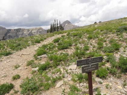 The Teton Crest Trail actually leaves Teton National Park in a few places. Here entering the Jedediah Smith Wilderness for a while.