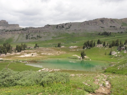 A closer view of Sunset Lake.