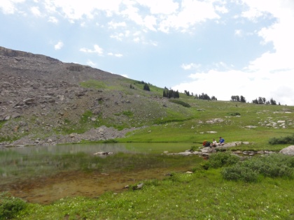 Pretty much the only people I saw all day. I leap frogged back and forth with them a few times along the trail.