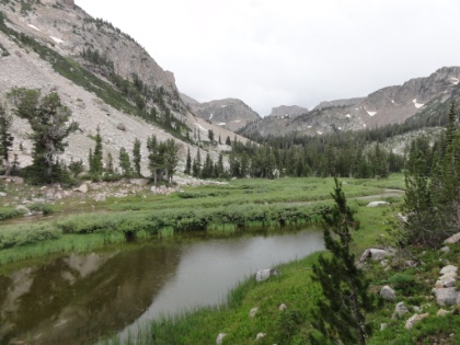 Green, water, and more rain. The rain is starting to get heavy. I was starting to pass many of the 14 sites in the zone, and really beginning to think I should pick one and call it a day. But most of them were so isolated from each other, I was worried about camping solo so far from any other human, particlarly with a big thunderstorm coming.