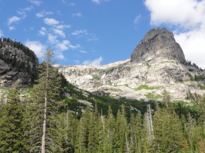 The pictures would probably be more representative if they had sound. Like the last valley, this one is also filled with the sound of cascading water. You can see one of the cascades coming down from the canyon rim.