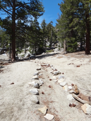 The trail leading out of Long Valley. It's just after 1:00pm. I resist the temptation to hang out in the lodge for a while, and I press on. 5.8 miles and 2400' more gain to the top.