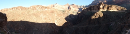 A good look at the trail winding its way up to the Tonto Platform.   View Full Size