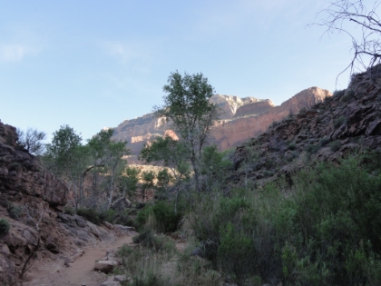 The setting sun is making for some views almost as amazing as the sunrise views that started the day. As always, the picture doesn't do the lighting justice.