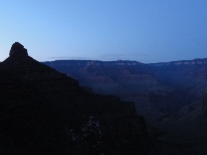A "Twilight Mode" picture. It's now 7:40pm and it's actually much darker than it looks in the picture. The 14 hour milestone is officially about to pass and I still have over 1000' to climb.