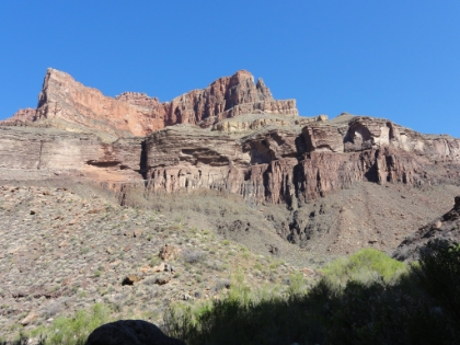 The cliff walls and rock formations on either side of the valley are amazing.