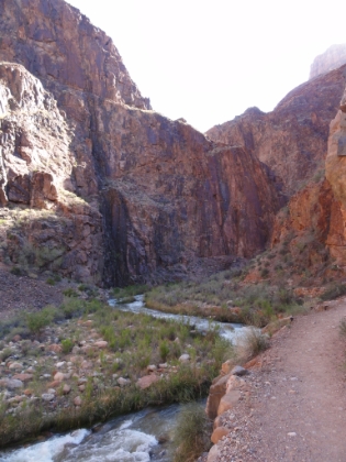 The Box is unquestionably one of my favorite spots on the entire trip, second only to the sunrise views on South Kaibab. The pictures definitely do not do it justice. The camera had a lot of problems with the dark interior canyon against the bright sunlit sky.
