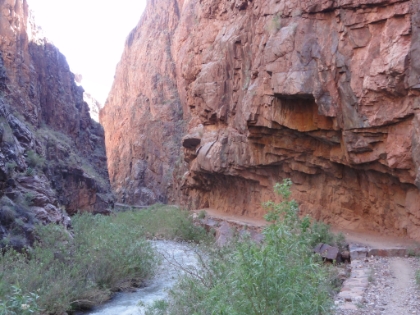 Another look at the trail blasted from the canyon wall.
