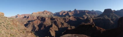 Panorama Point below the Tipoff. You can see part of the trail winding down to the Colorado River below.   View Full Size