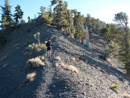 Dad's picture of me coming down the Backbone Trail.