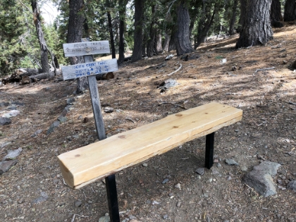 And a new bench at the top of the Acorn Trail. I always have mixed emotions about these sort of things. In another 6 years there will probably be a port 'o potty here :(