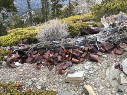 I don't remember ever coming across this before. Looks like someone consolidated all the old metal trash on top of Pine Mtn.