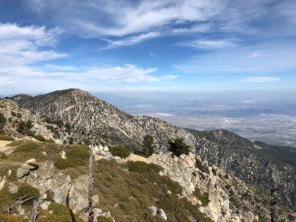 A look back to Cucamonga Peak. Hard to believe I was just there not long ago.