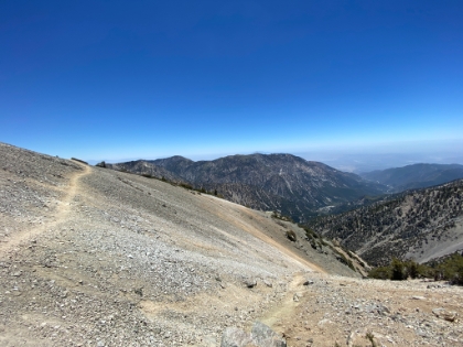 Upper part of the Backbone trail towards the summit.