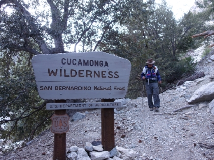 Heading out of the Cucamonga Wilderness.