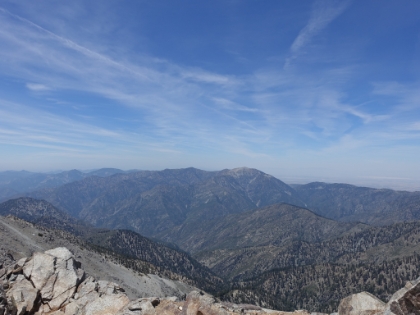 Summit photo looking out towards Mt. Baden-Powell.