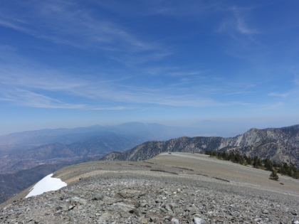 Looking out towards San Gorgonio and San Jancinto from atop Mt. Harwood.