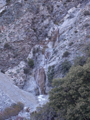 And the customary shot of San Antonio Falls to end the day. Definitely smaller than when I was here last in the summer, but the snow at the base of the falls is a nice touch. And it marks the end to another great adventure in the San Gabriels.