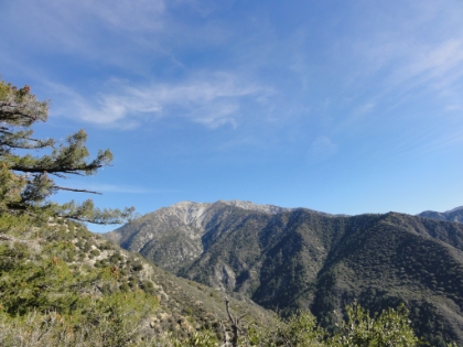 There are some great views of Mt. Baldy on the way up.