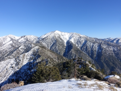 View of Mt. Baldy and the San Antonio ridge from Iron Mountain. It's on my to-do list to hike the ridge all the way to the Baldy Summit. Probably not possible in one day, but a two day (brutal) fast-pack would be perfect. One of these days...
