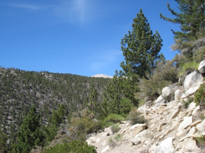 Our first sight of the San Gorgonio peak. It doesn't look that far away, does it?