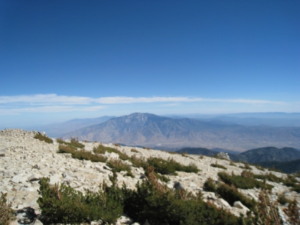 A look towards San Jacinto from the summit.