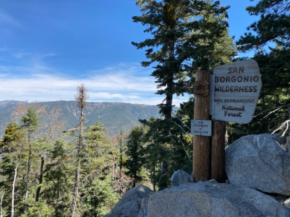 Heading up the San Bernardino Peak trail. It's a warm day, so I know the snow is going to be slushy. If it's too deep, then I probably won't be able to summit.