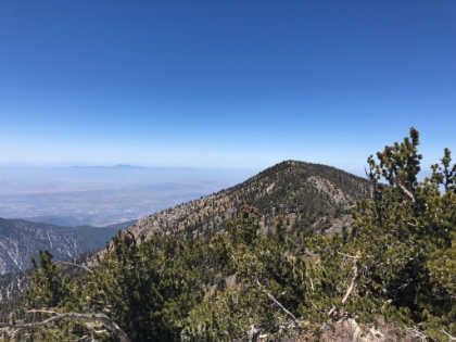 Not too much further, and I'm on top of East San Bernadino Peak looking back at San Bernadino Peak.