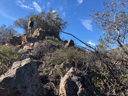 This time we're able to find the obscure trail and make it up to the ridge.