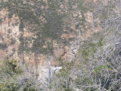 And our first glimpse of the top of the mythical Lost Falls.
