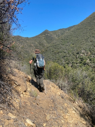 Heading back now through the narrow section.