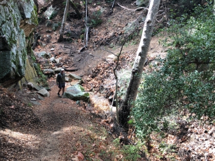 Dad's photo of me at the same spot.