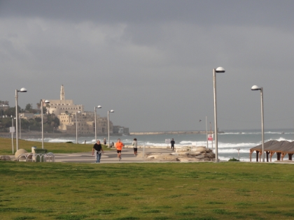 One morning I headed out for a 7mi round-trip jog down to the beach and then south on the boardwalk. Here you see Jaffa in the distance. A port city dating back over three thousand years. I didn't pick that as a destination (or even know what it was at the time), I just decided to head South and see where I ended-up.