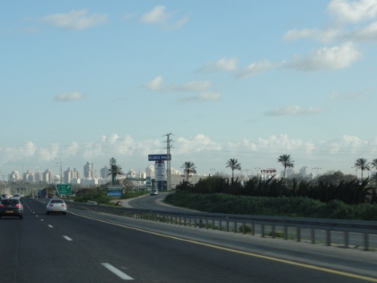 Heading up the coast of Israel. Here I'm on the outskirts of some fairly large city between Tel Aviv and Haifa. Thank goodness most of the signs are in Hebrew, Arabic, and English.