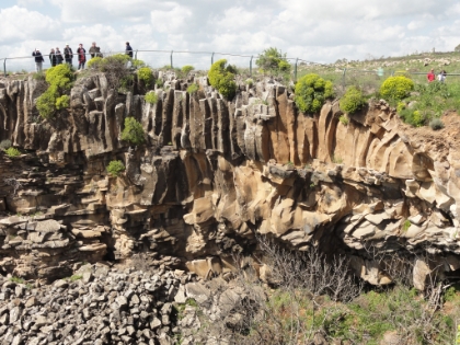 These basalt columns are very common in the canyons in the area.