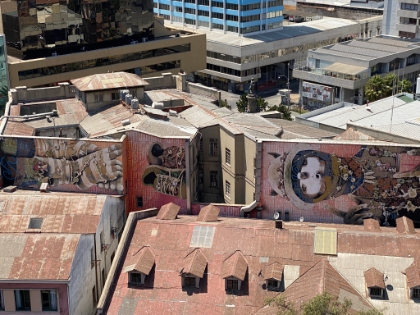 Some of the murals are actually painted sideways on the buildings. That must be hard to do!
