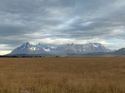 We stop for a photo of the Paine Grande and the Cuernos del Paine.